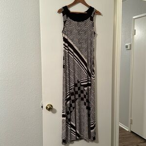 Chicos size 0 maxi dress, brown and tan